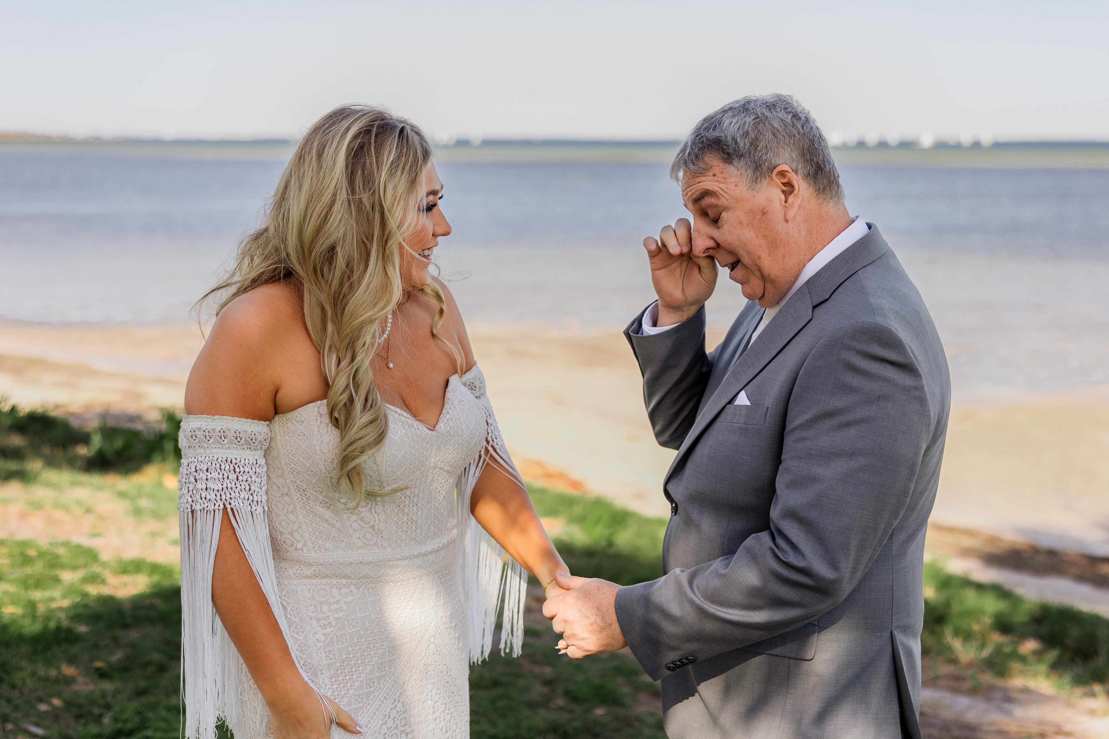 Why a First Look with Dad Might Be the Sweetest Moment of Your Wedding Day | L+S at Lassing Park, St. Pete - Tampa Wedding Photographer Copy